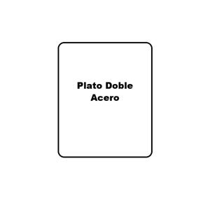 Plato Doble Acero Inoxidable